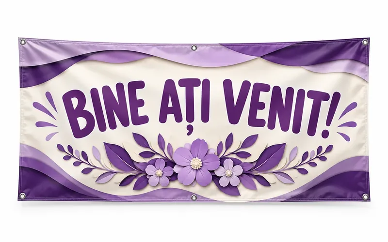Banner Bine ați venit pentru botez